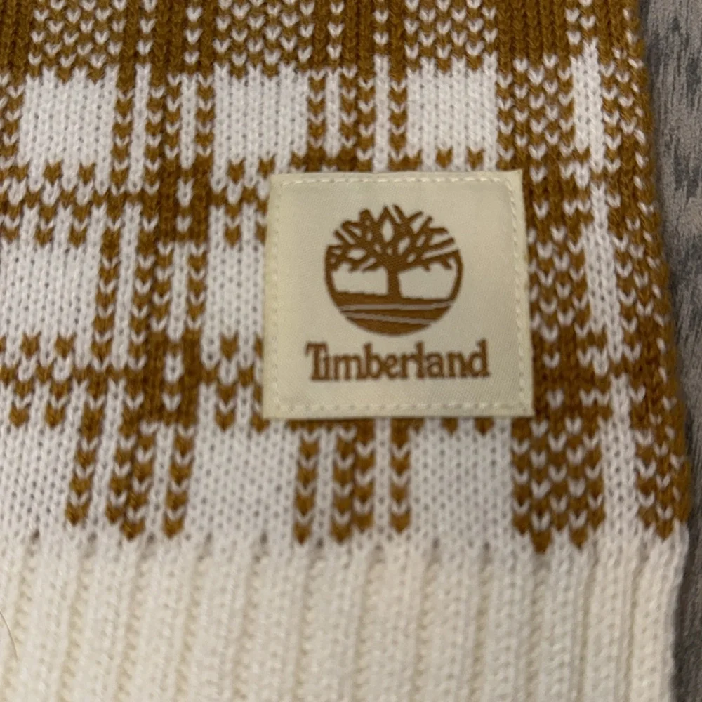 NWT Timberland Warm Winter Scarf‎ Cream and Golden Brown